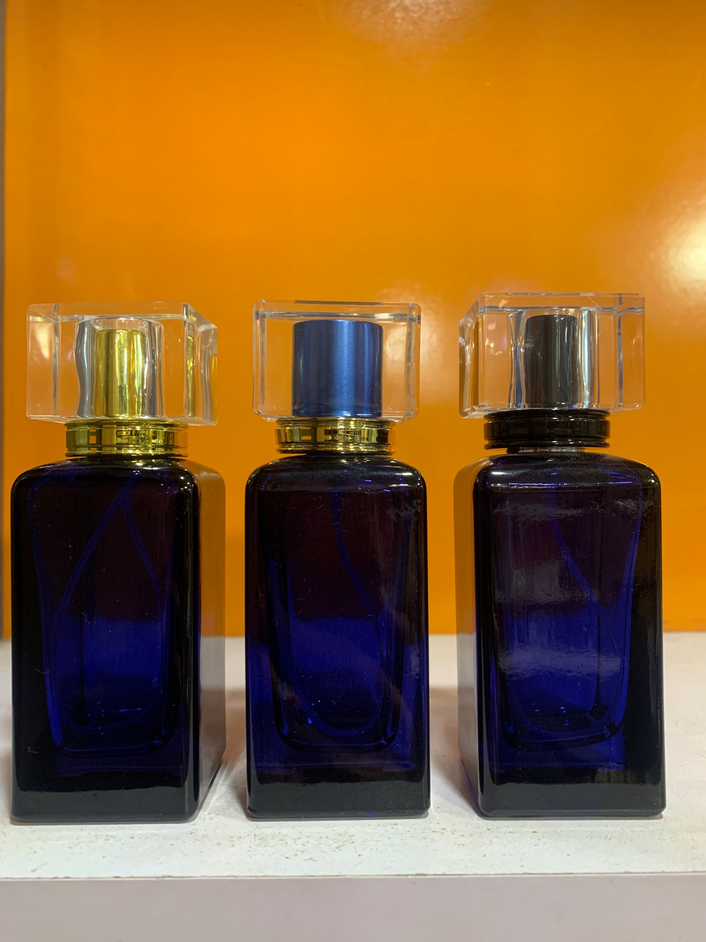 50ML SQUARE BOTTLE BLUE