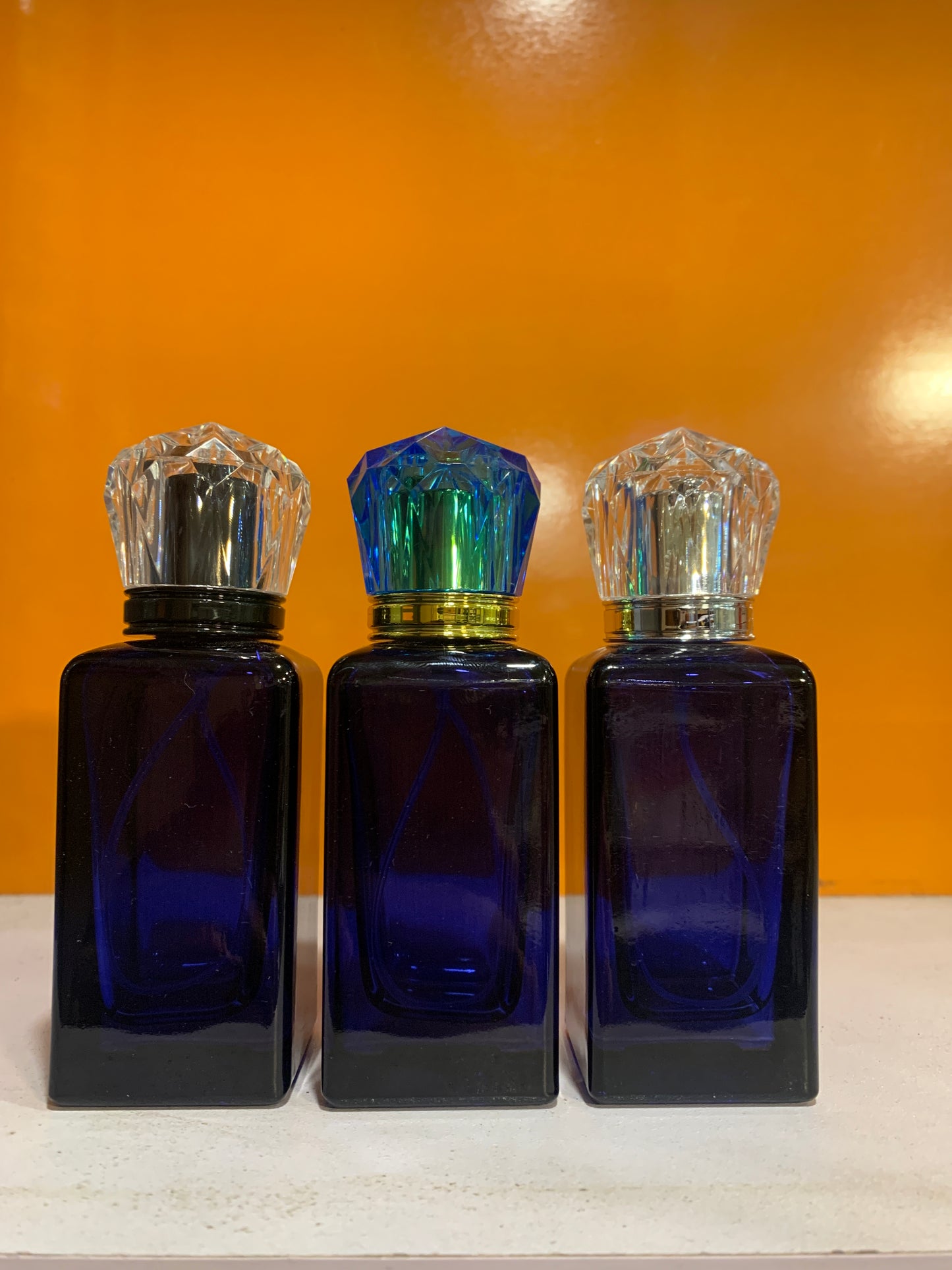 50ML SQUARE BOTTLE BLUE