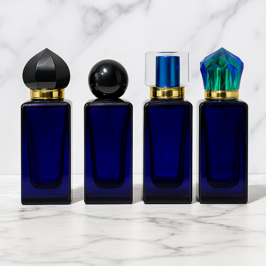 50ML SQUARE BOTTLE BLUE